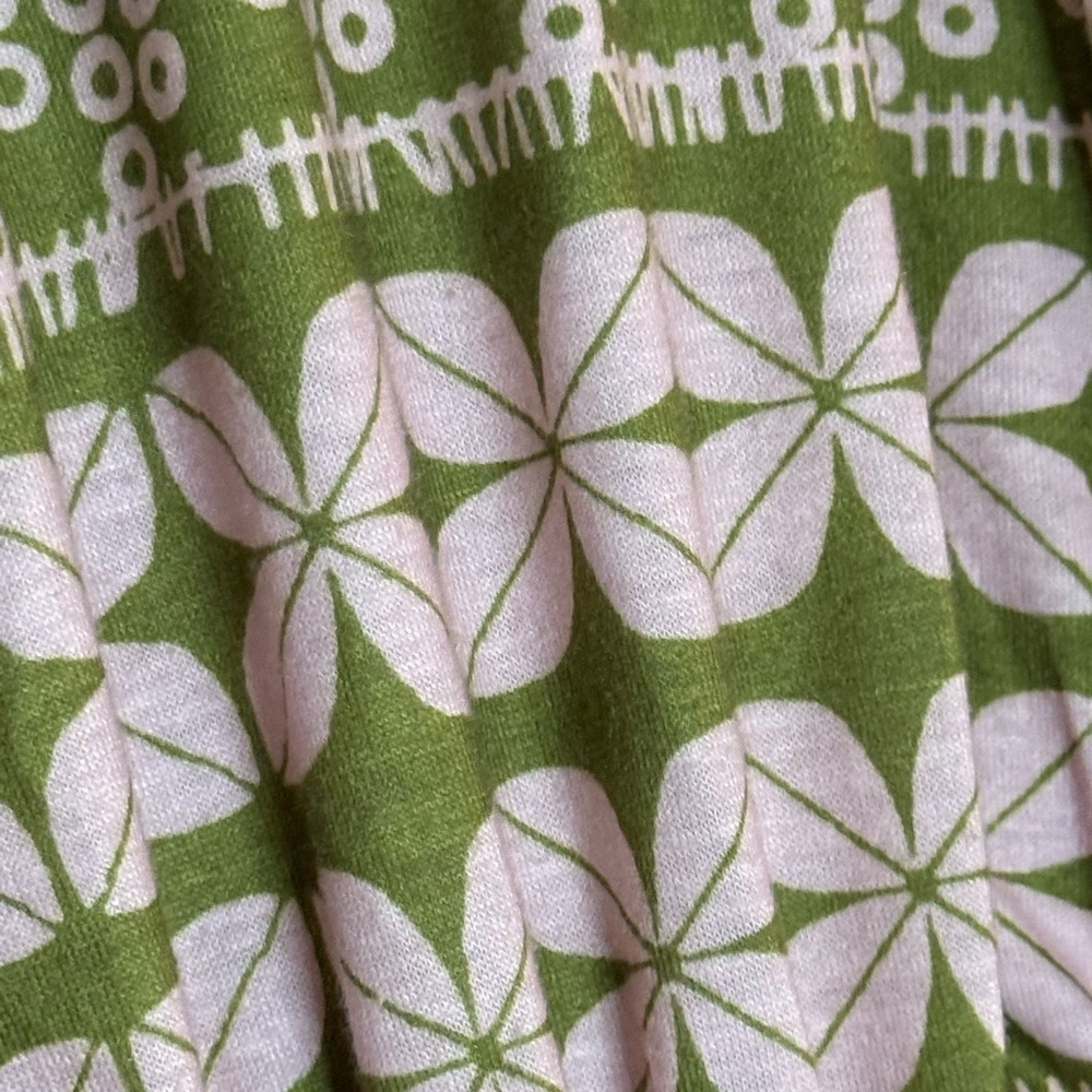 Green Pink Boho Maxi Dress V Neck Kimono Sleeve Smocked Waist Festival Vacation - Picture 3 of 5